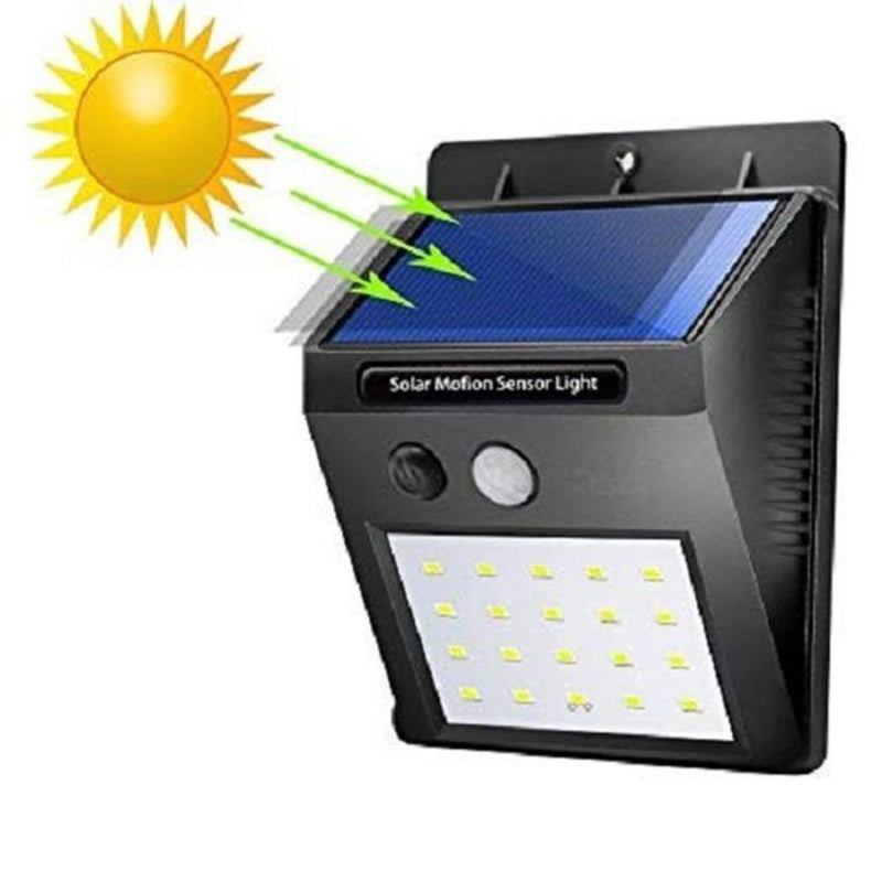 Luz de Segurança com Sensor de Movimento e Painel Solar