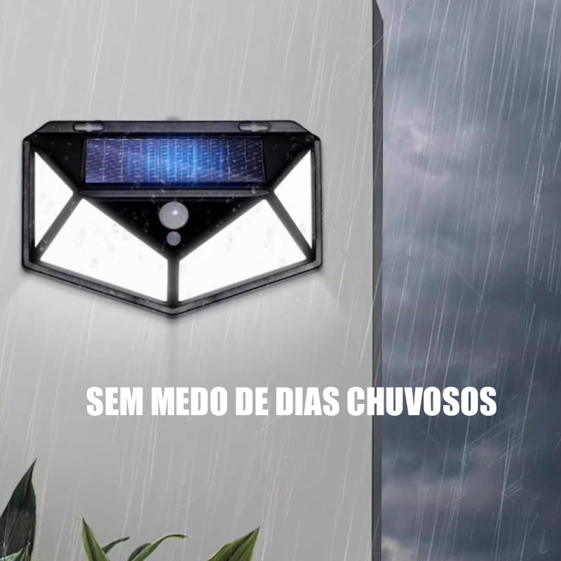 Super Luz com Sensor de Movimento e Painel Solar