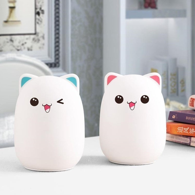 Gato Abajur - Muda de Cor com Sensor ao Toque